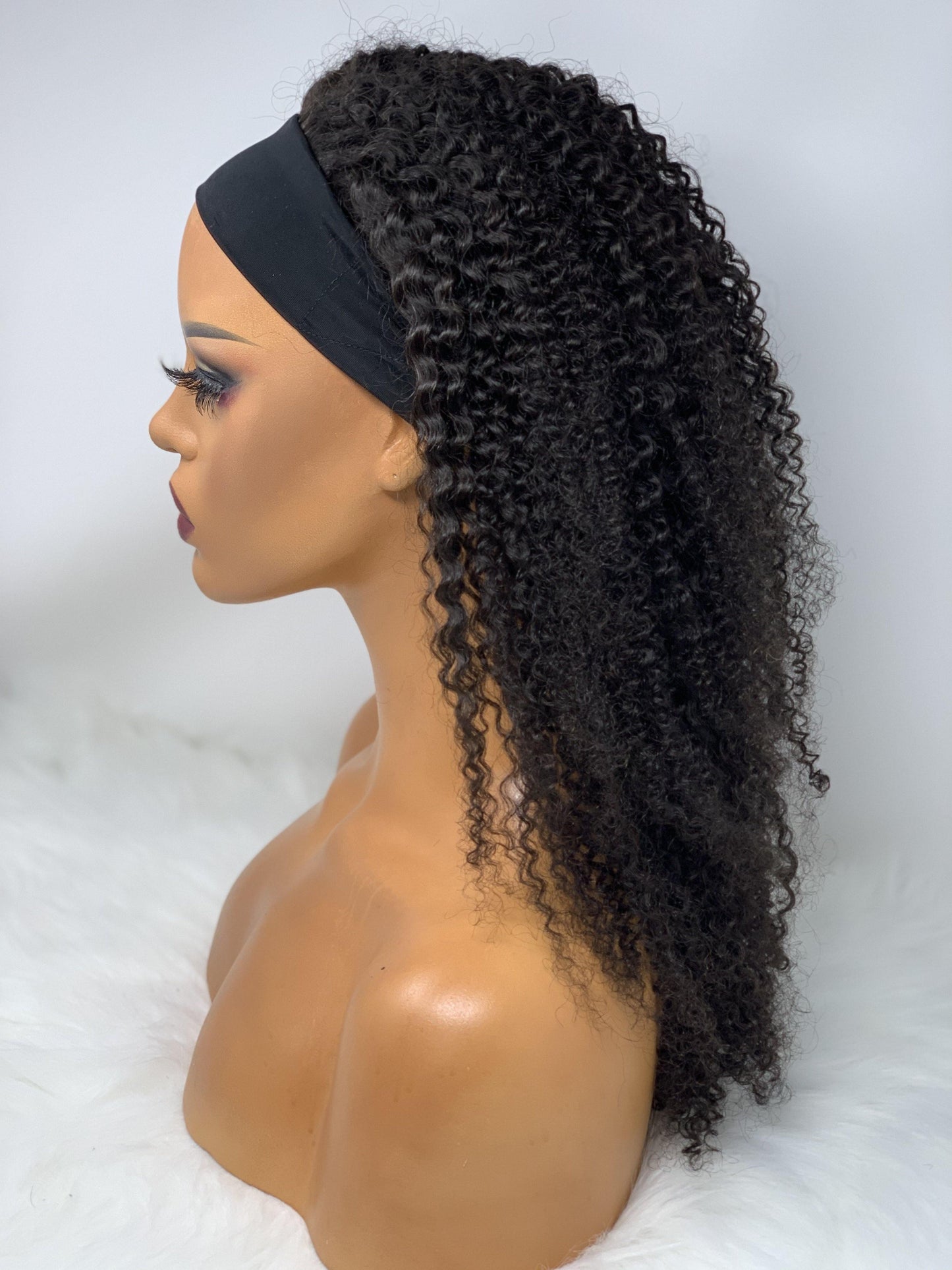 Mia (Kinky Curly Headband Wig) - NK LuXe Wigs
