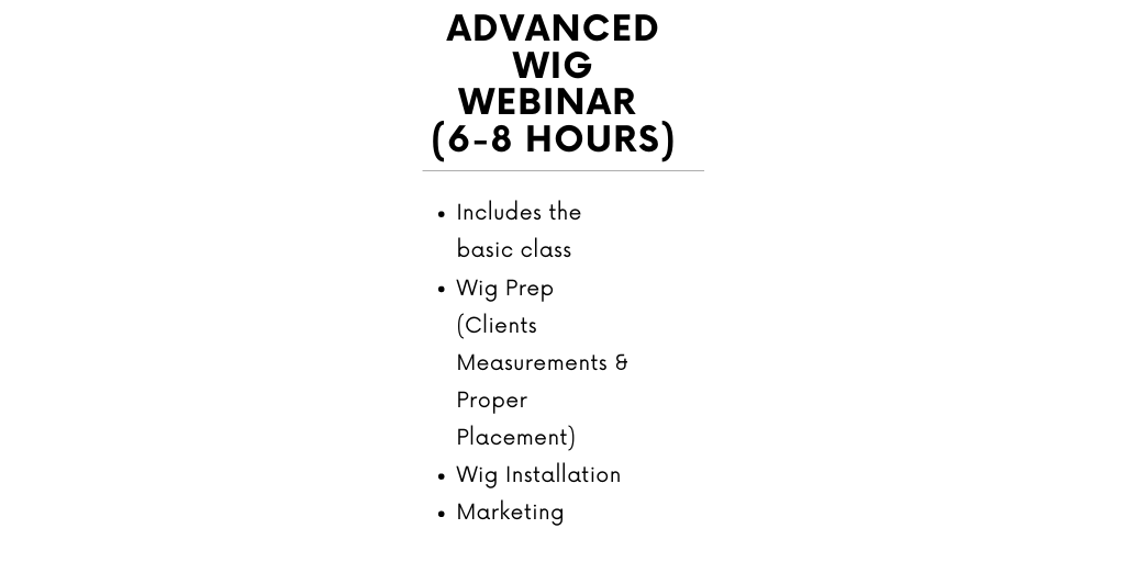 Live Product Options Live Webinars Learn How To Make Your Own Wig