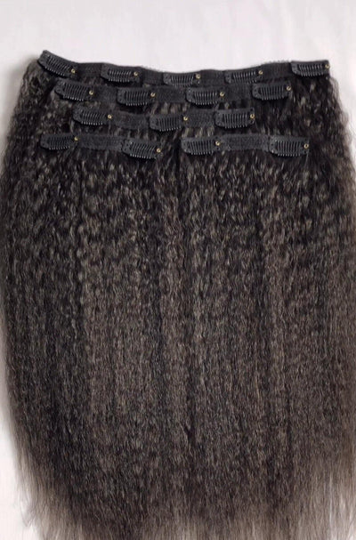 AfroBonita Kinky Straight Clips-ins - NK LuXe Wigs